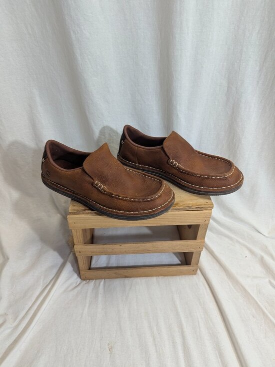 Merrell Size 10 Brown Leather Slip-On Loafers main image 10
